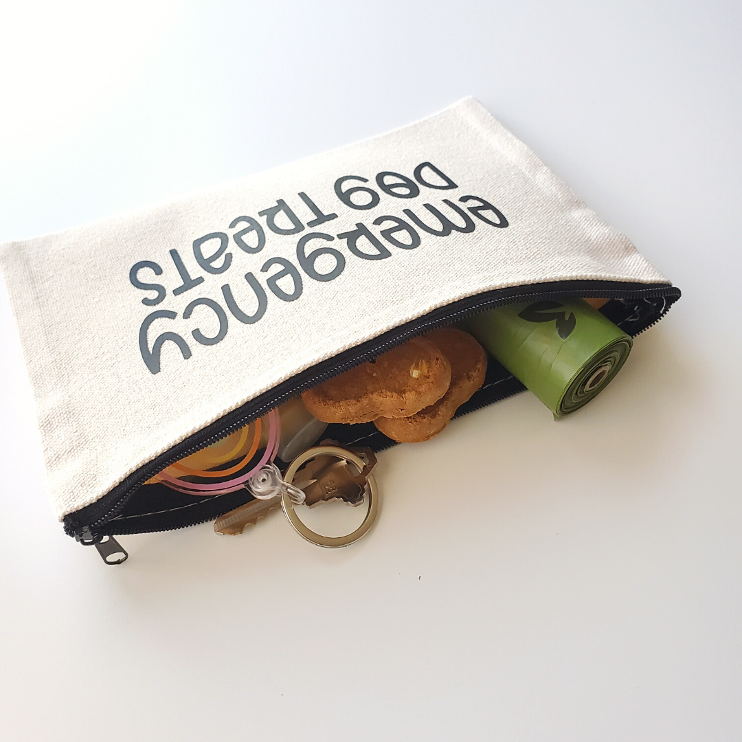 Emergency Dog Treats Zippered Pouch