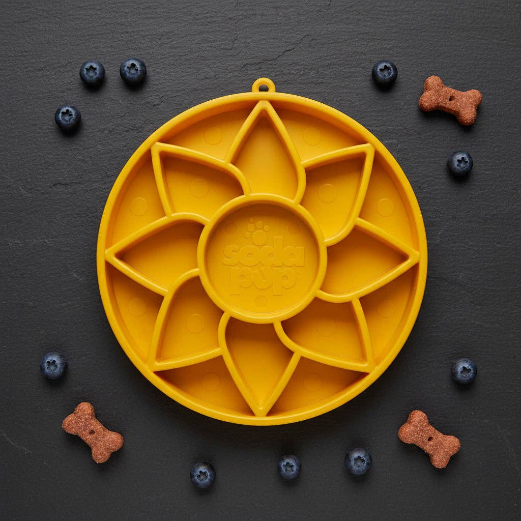 Sunflower Softie eTray Slow Feeder Dog Bowl