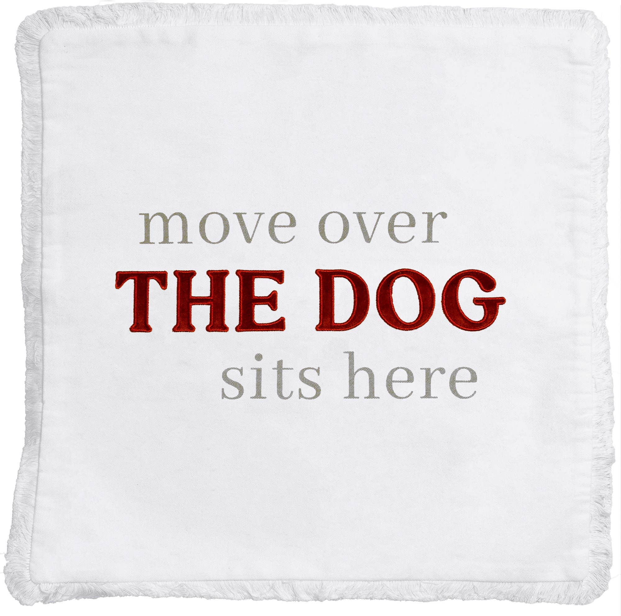 Dog Sits Throw Pillow Cover