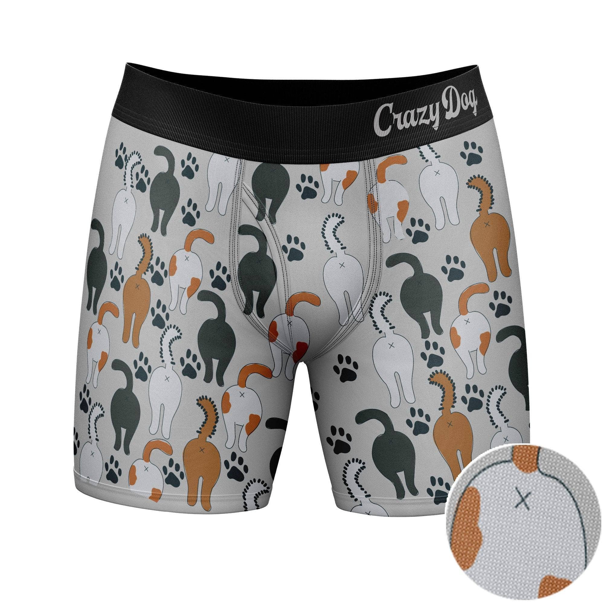 "Guess What Cat Butt" Funny Boxers for Men