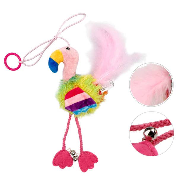 Flamingo Finger Teaser Interactive Cat Toy