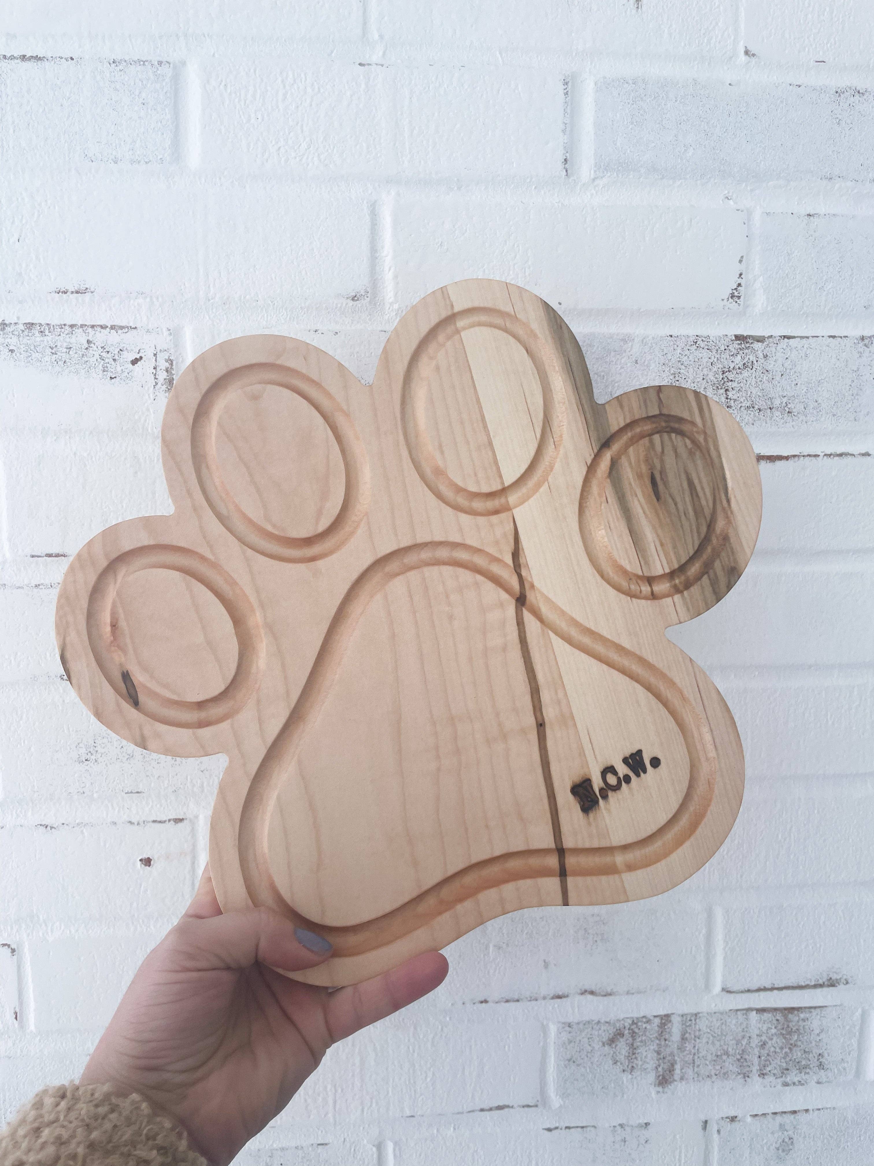 Paw Print Charcuterie Dog Treat Board