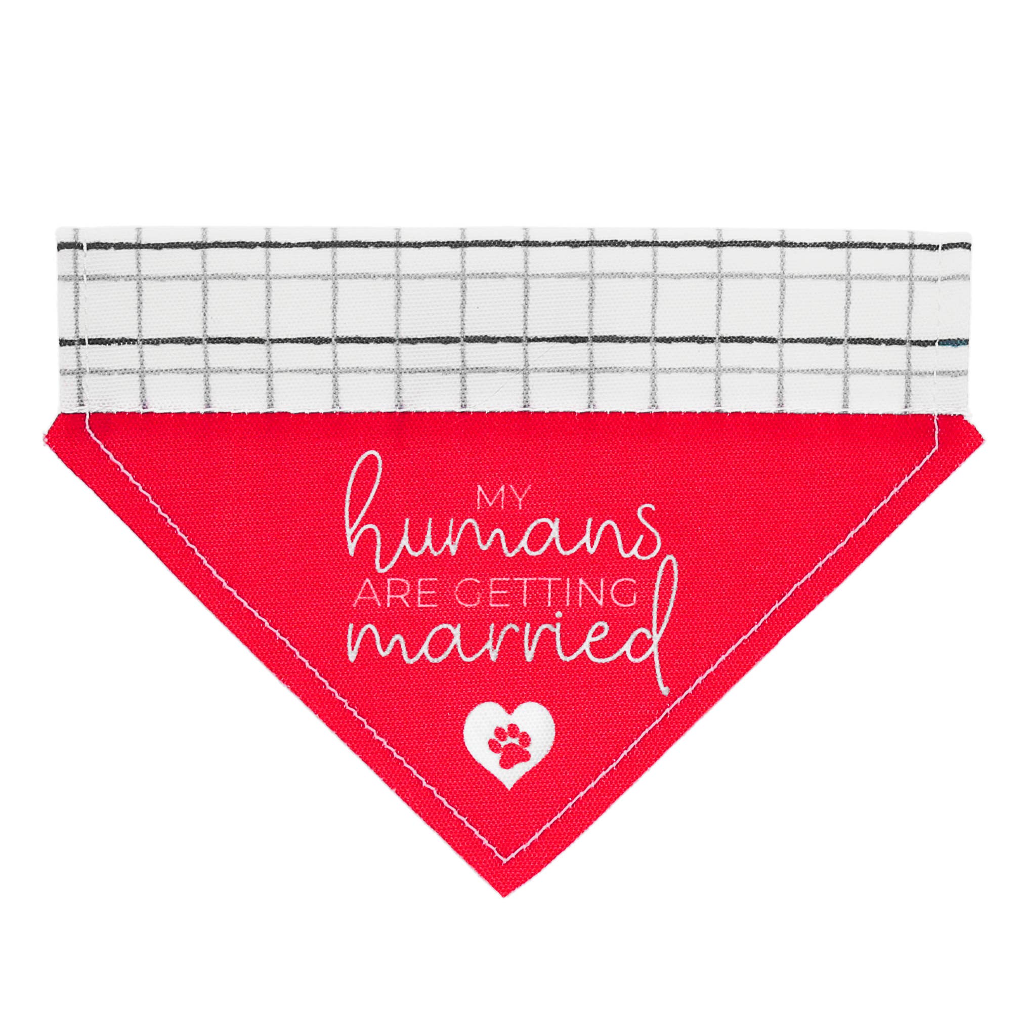 Humans Getting Married Canvas Slip on Pet Bandana