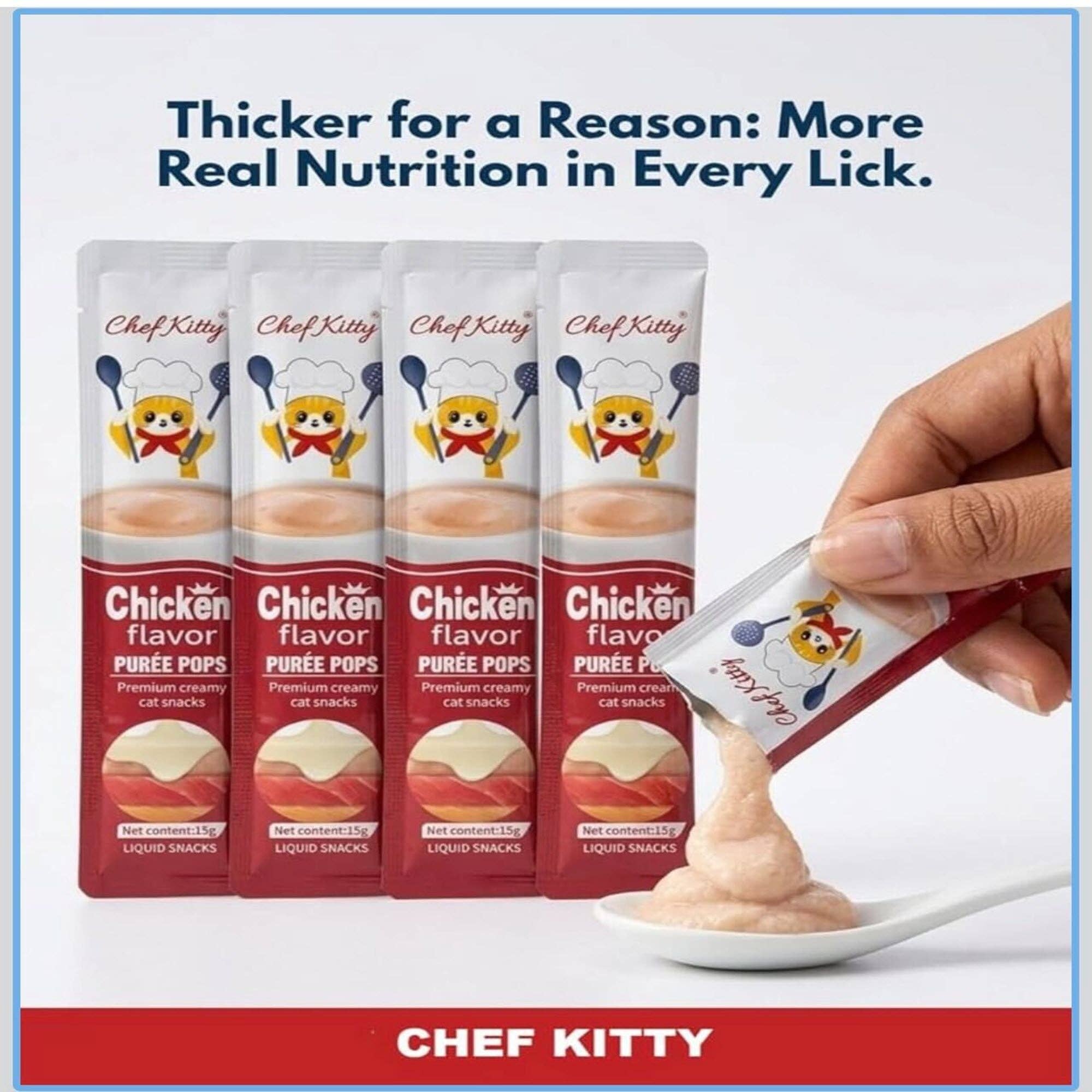 Chef Kitty Purée Pops - Grain-Free Cat Treats 20 Pack