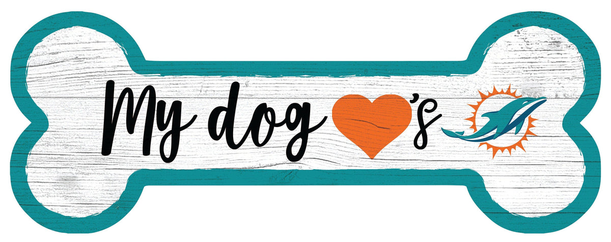 Miami Dolphins Dog Bone Sign
