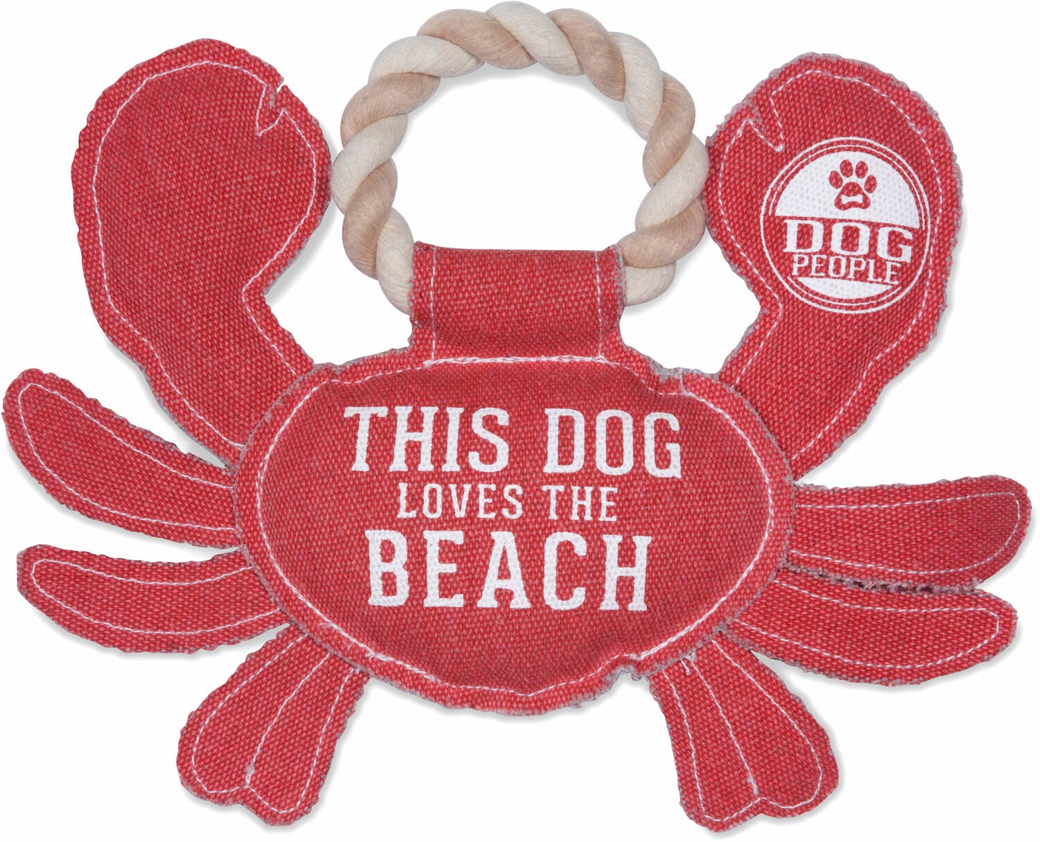 Beach Dog Canvas Dog Toy on Rope