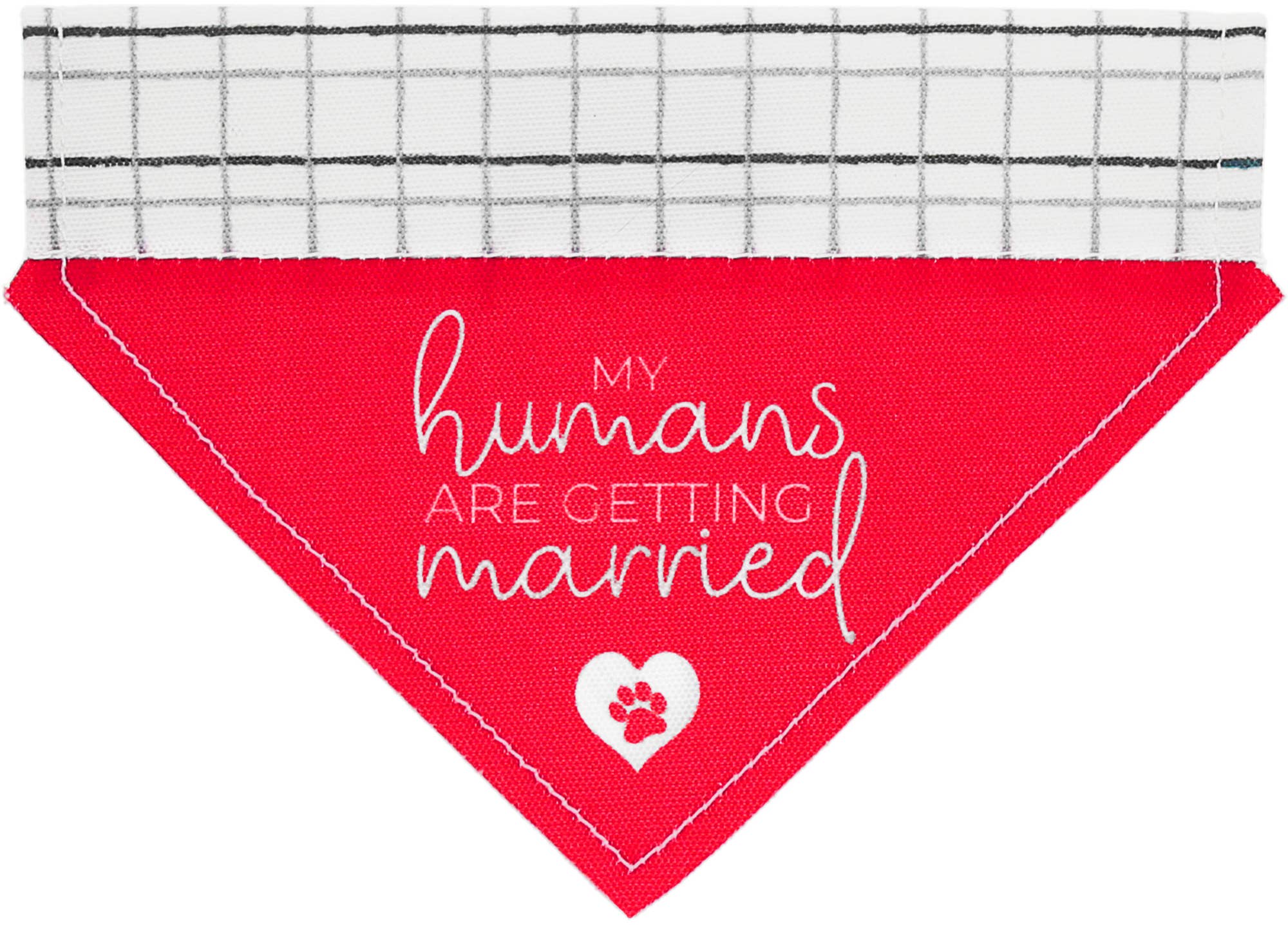 Humans Getting Married Canvas Slip on Pet Bandana