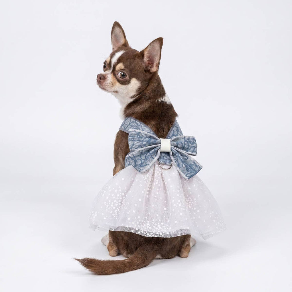 Summer Denim &amp; Tulle Dog Dress 🎀