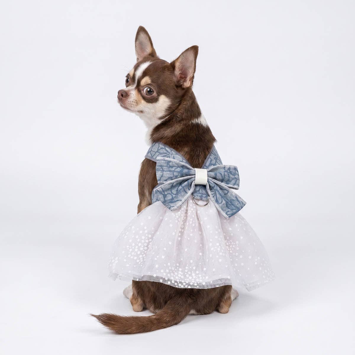 Summer Denim &amp; Tulle Dog Dress 🎀