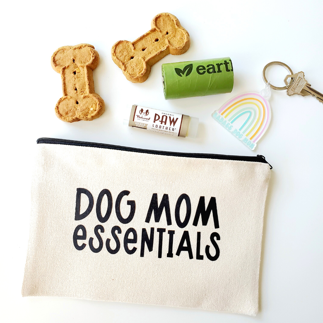 Dog Mom Essentials Zippered Pouch