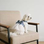 Summer Denim &amp; Tulle Dog Dress 🎀