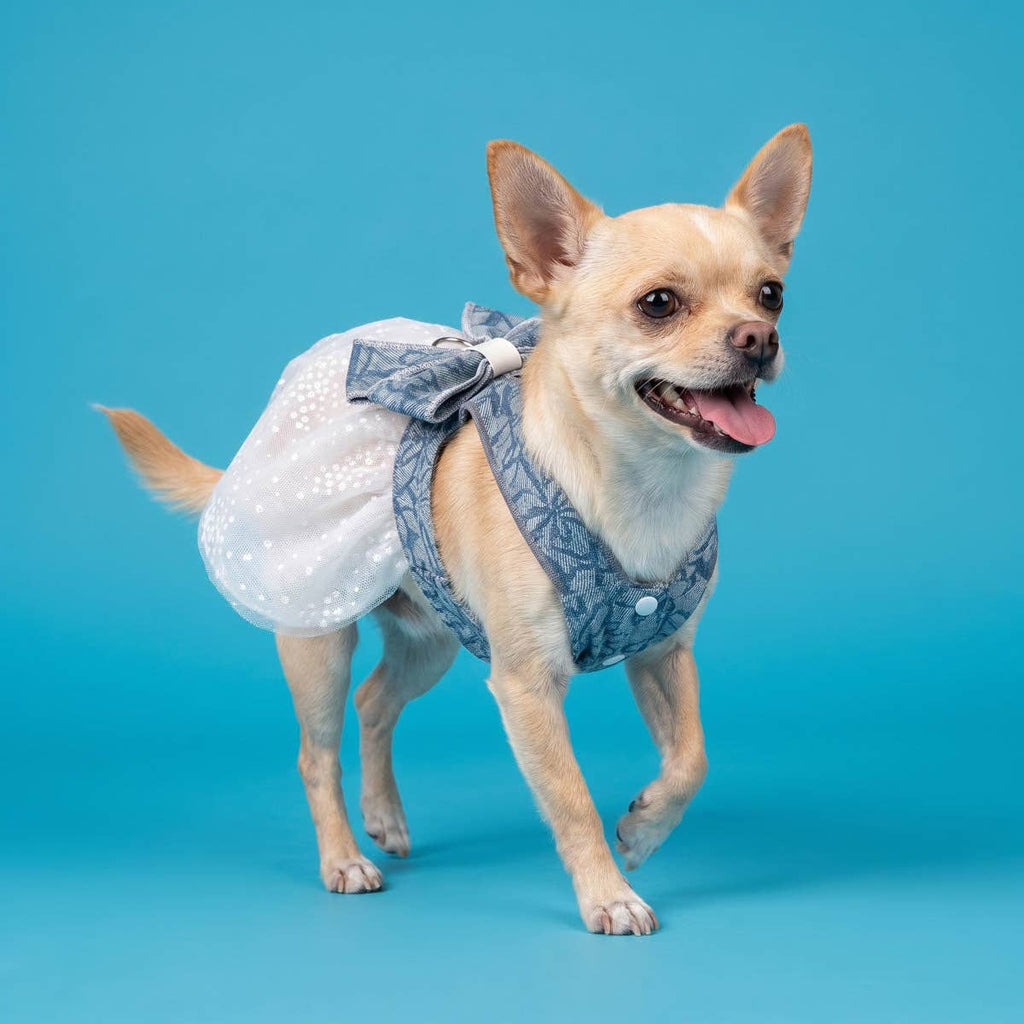 Summer Denim &amp; Tulle Dog Dress 🎀