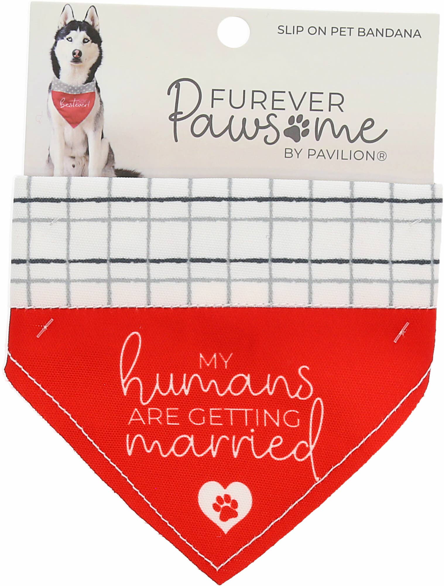 Humans Getting Married Canvas Slip on Pet Bandana