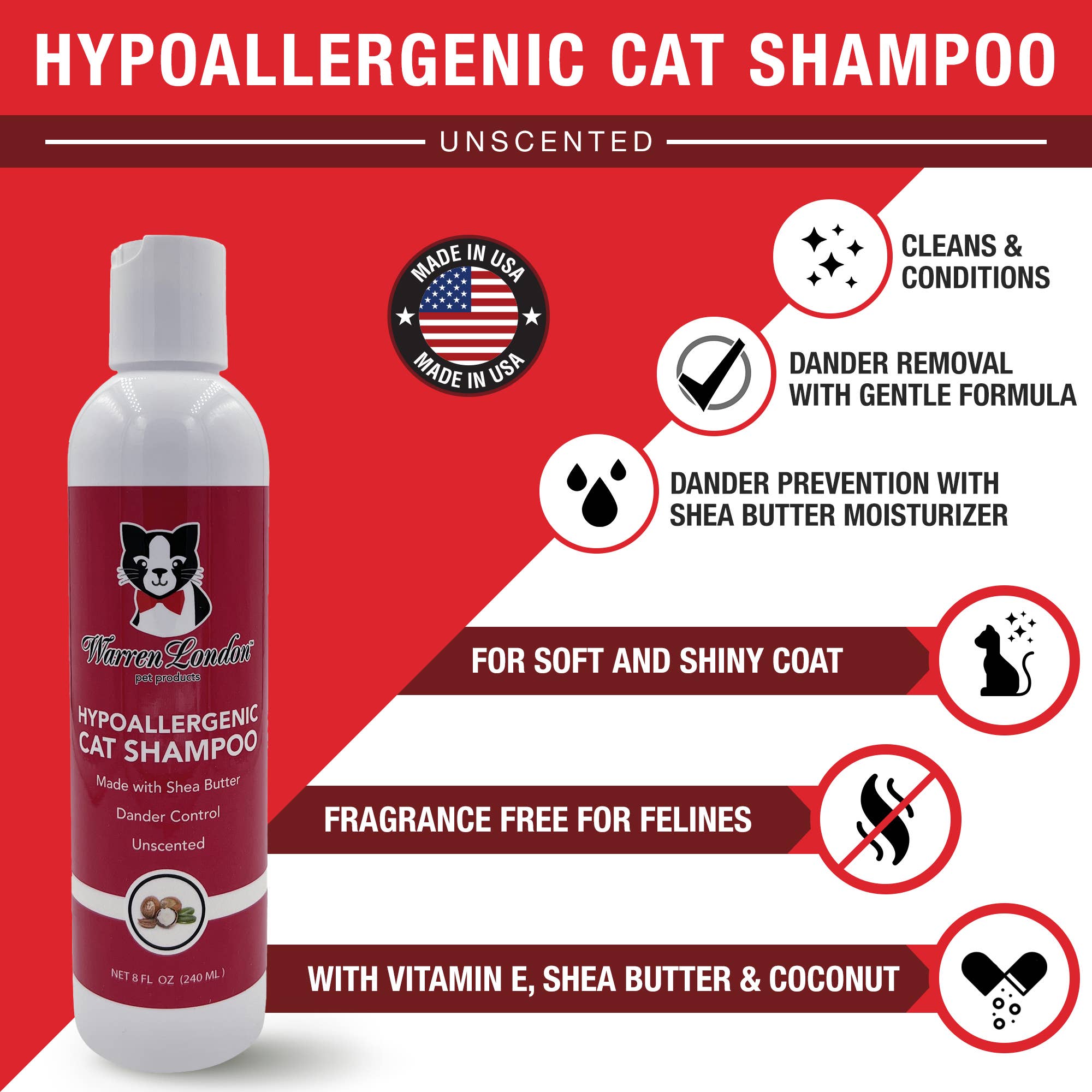 Hypoallergenic Cat Shampoo - Unscented