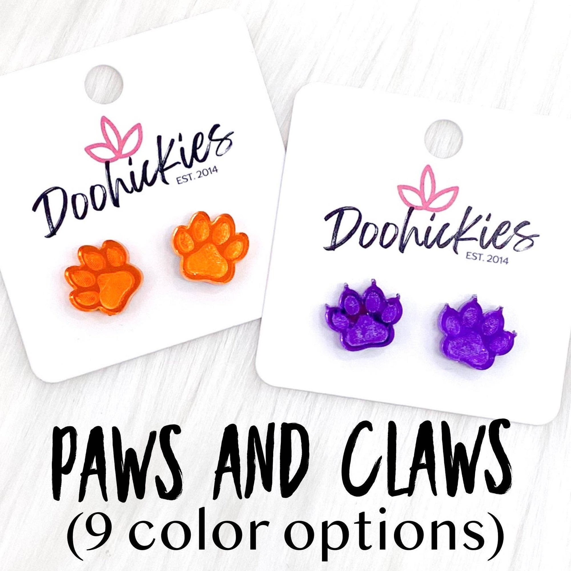 Acrylic Paws & Claws Earrings