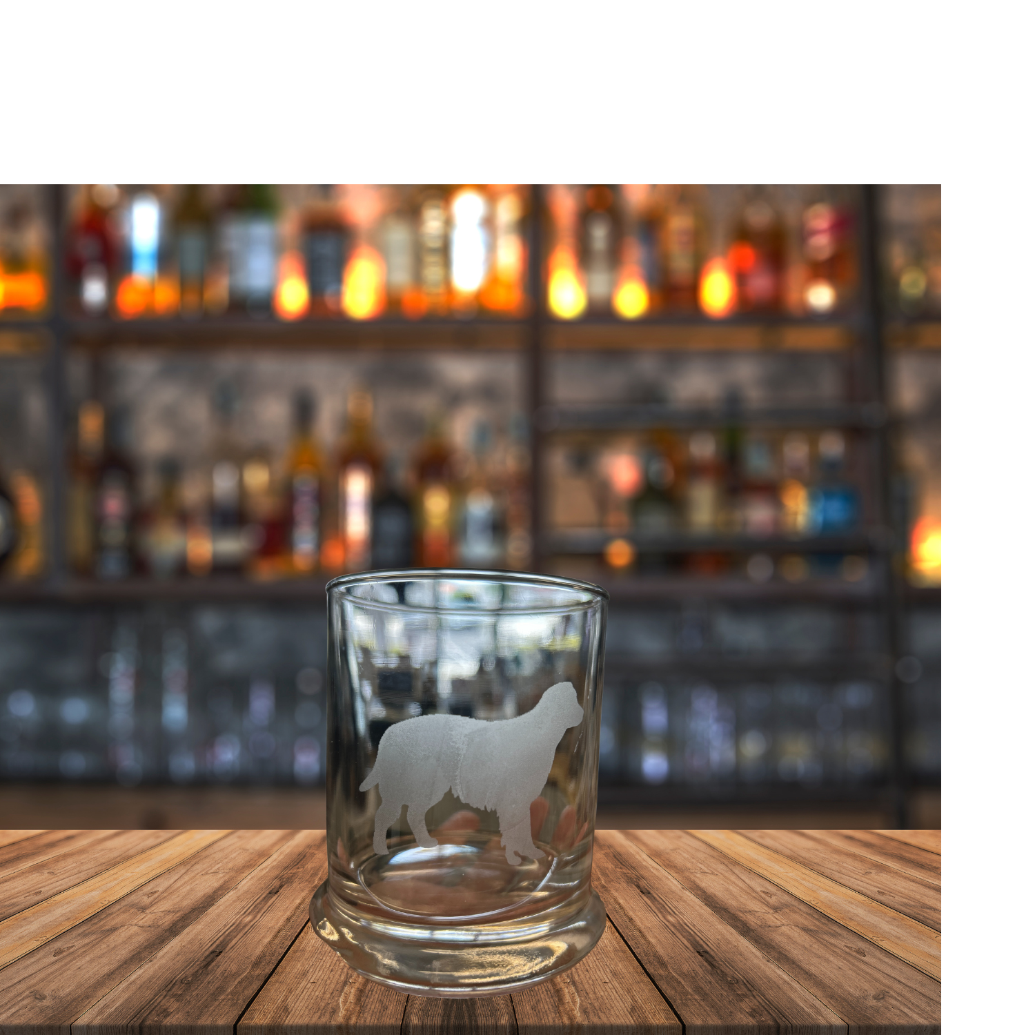 Golden Retriever Etched Glasses