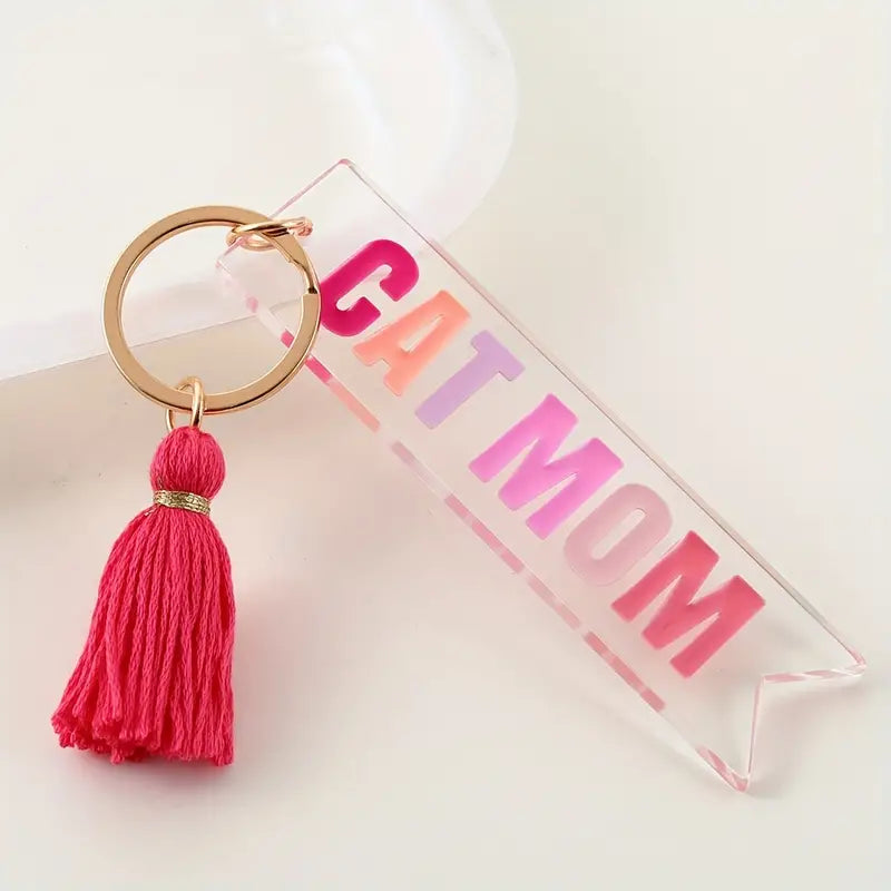 Cat Mom Key Chain