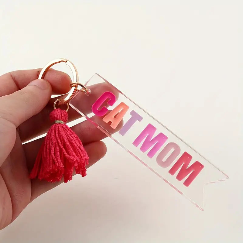 Cat Mom Key Chain