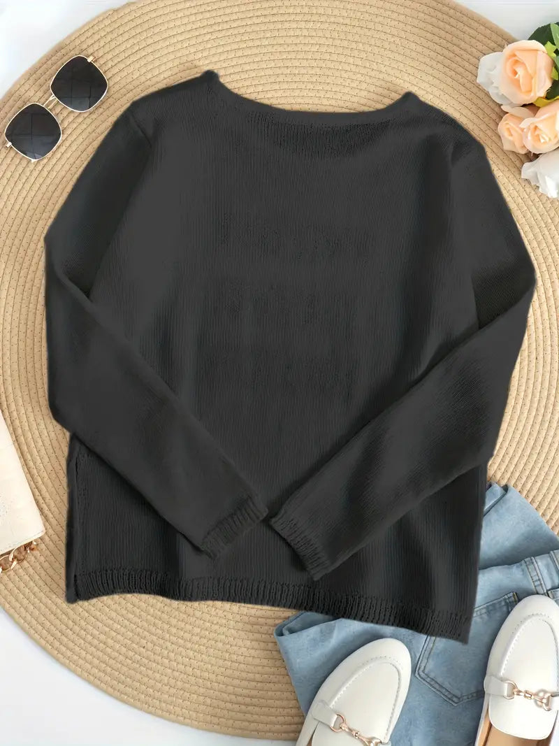 Coffee Beach Repeat Sweater (Black)