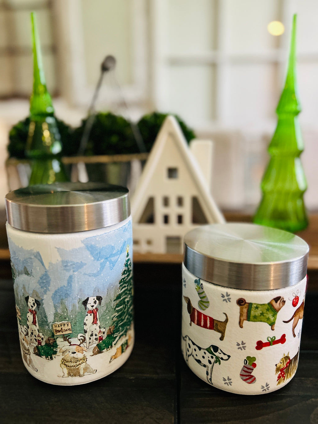 Holiday Glass Treat Jars