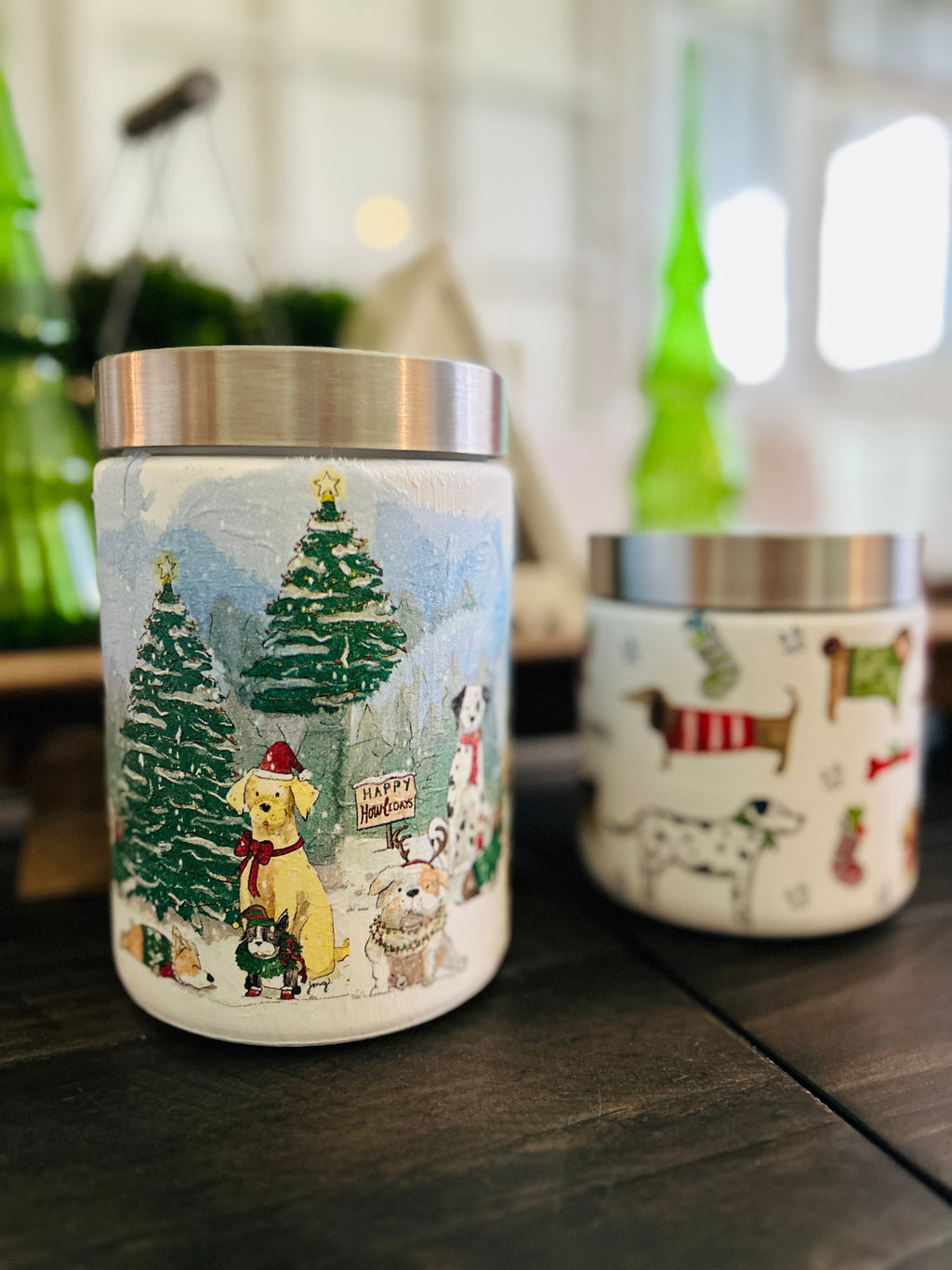 Holiday Glass Treat Jars