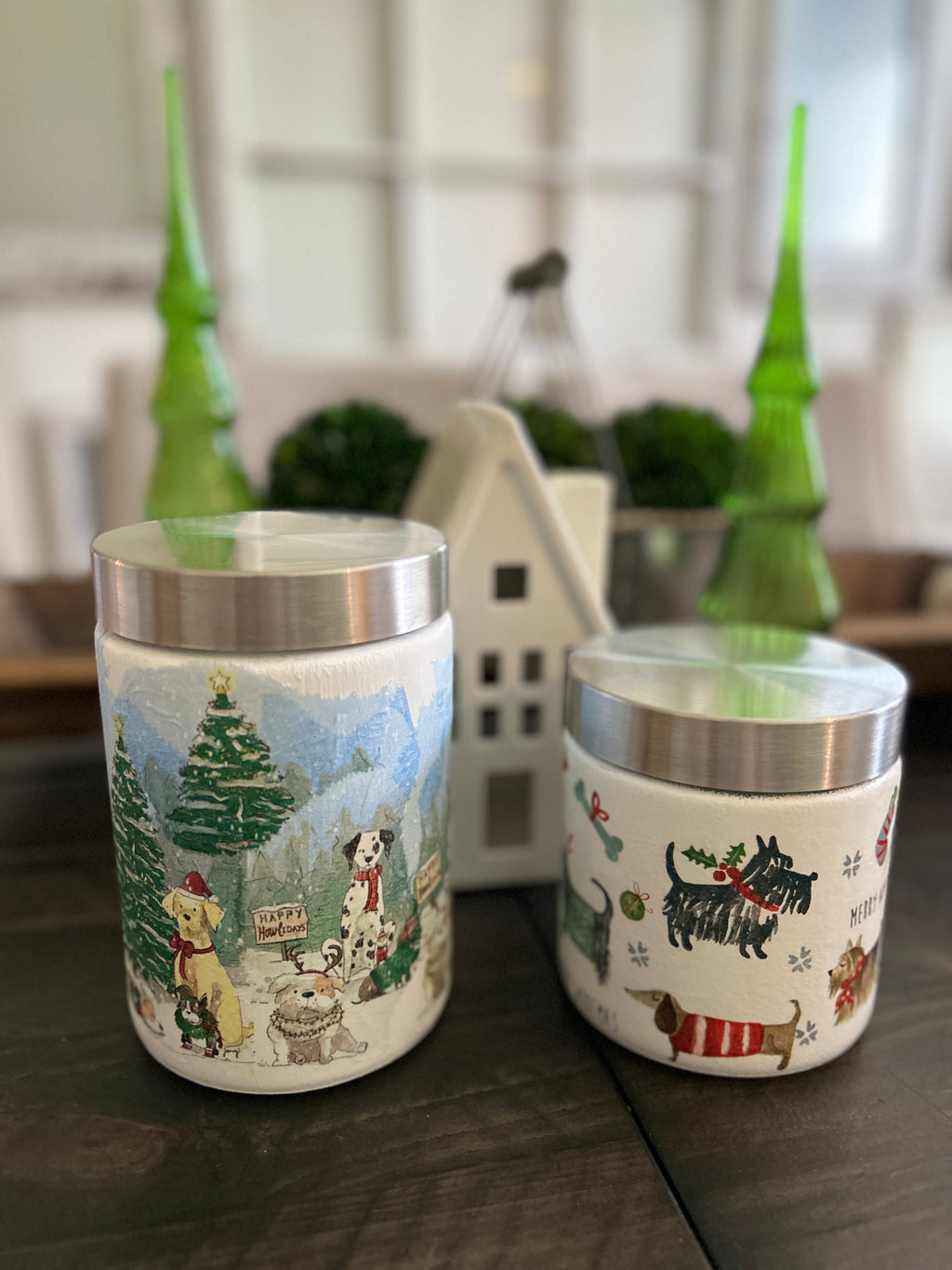 Holiday Glass Treat Jars