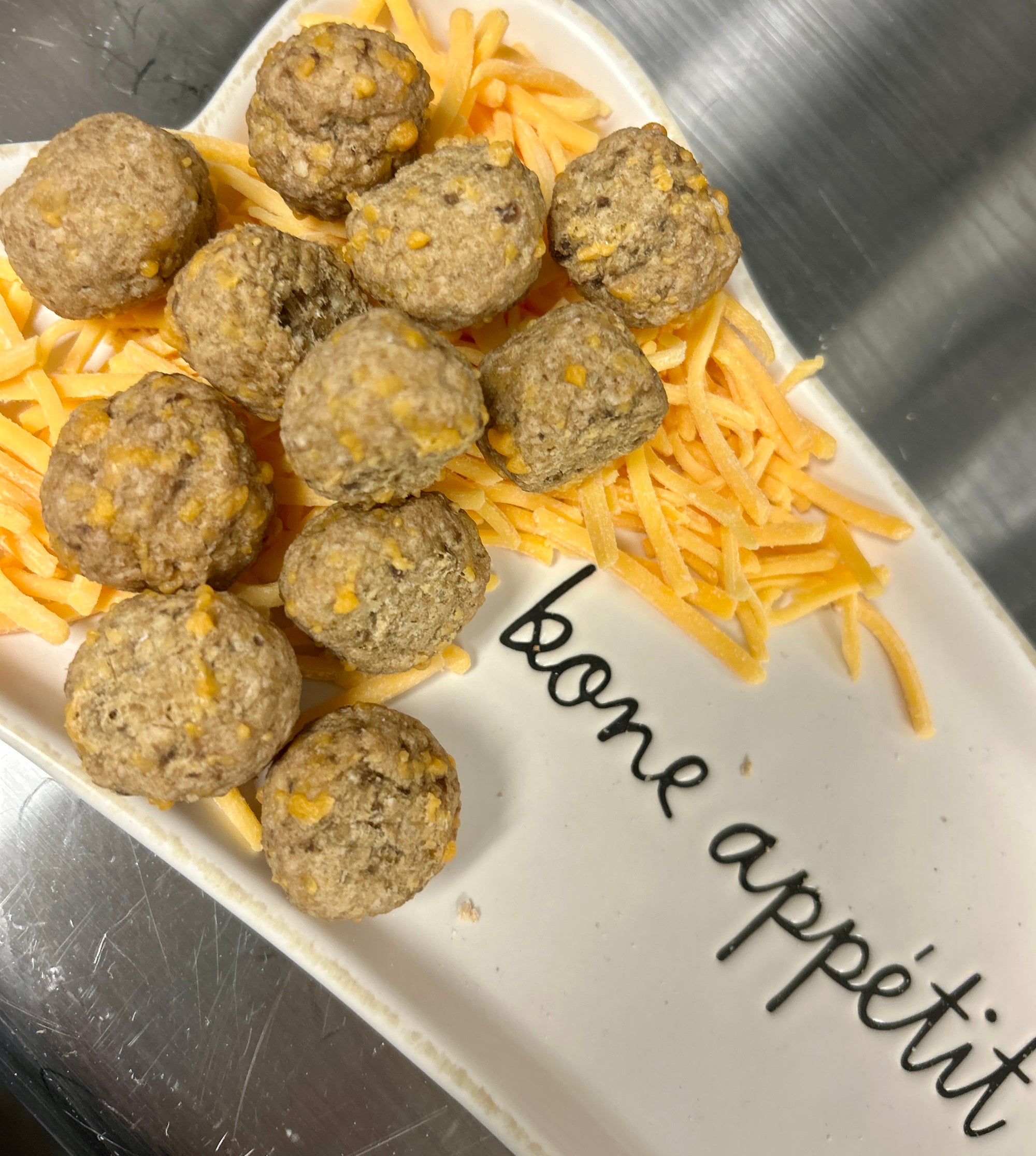 You smell like Beef & Cheese Treats!