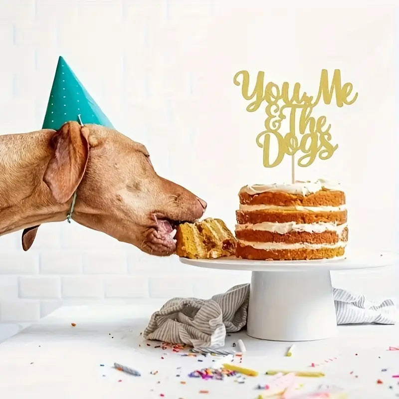 You Me & The Dogs Cake Topper