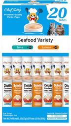 Chef Kitty Purée Pops - Grain-Free Cat Treats 20 Pack