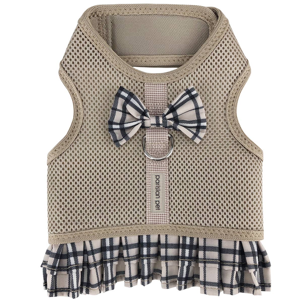 Harness Dress Khaki Plaid