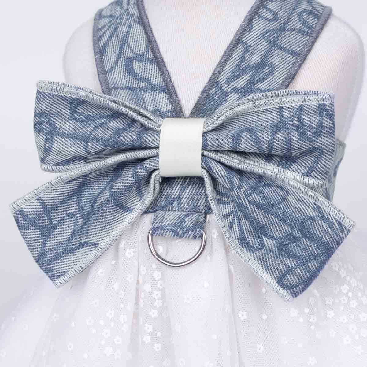 Summer Denim &amp; Tulle Dog Dress 🎀