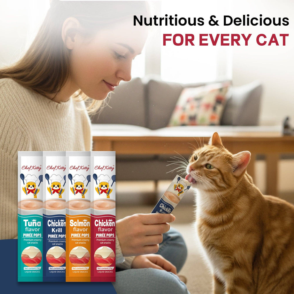 Chef Kitty Purée Pops - Grain-Free Cat Treats 20 Pack