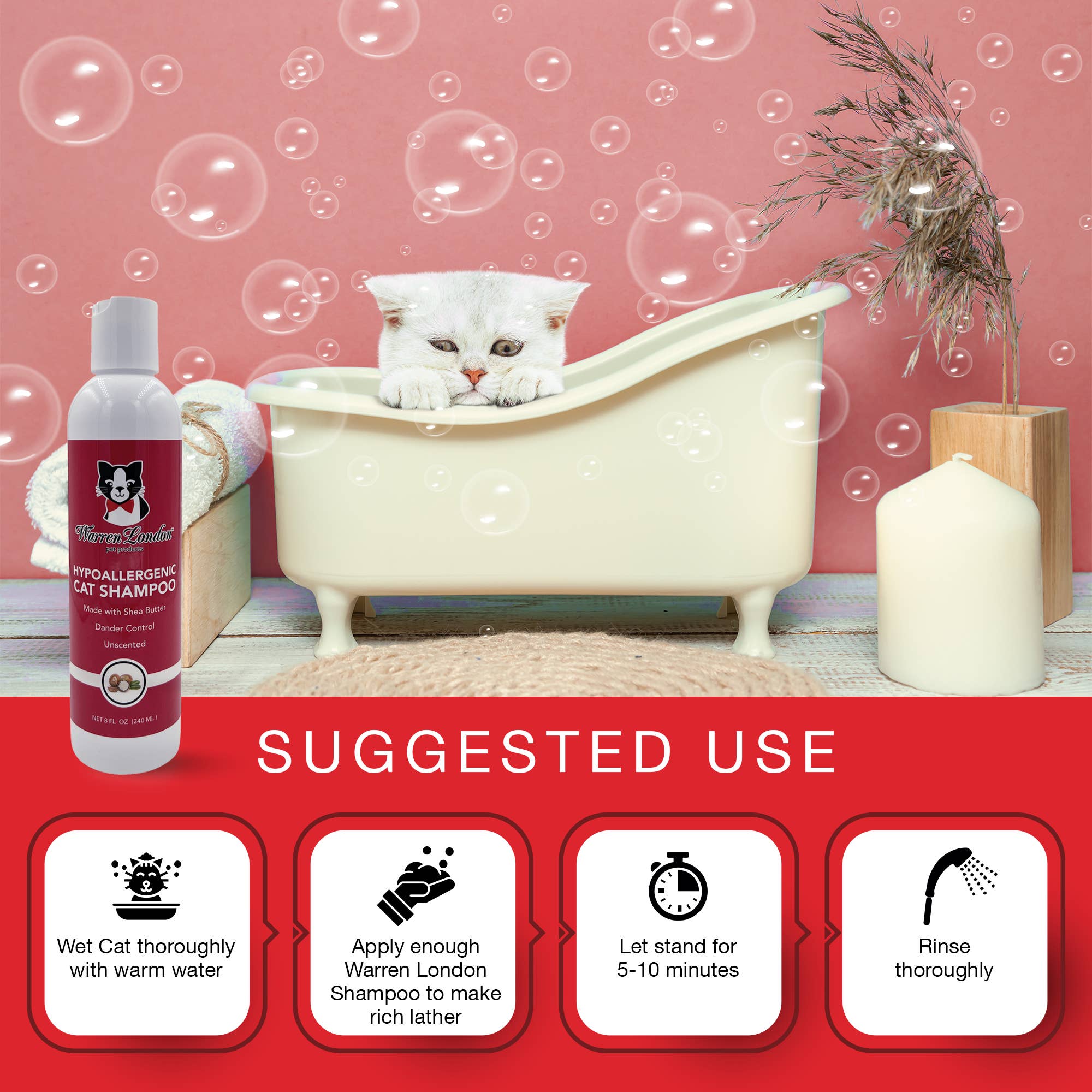 Hypoallergenic Cat Shampoo - Unscented