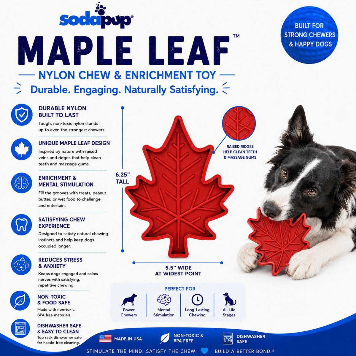 Maple Leaf Nylon Dog Chew Toy