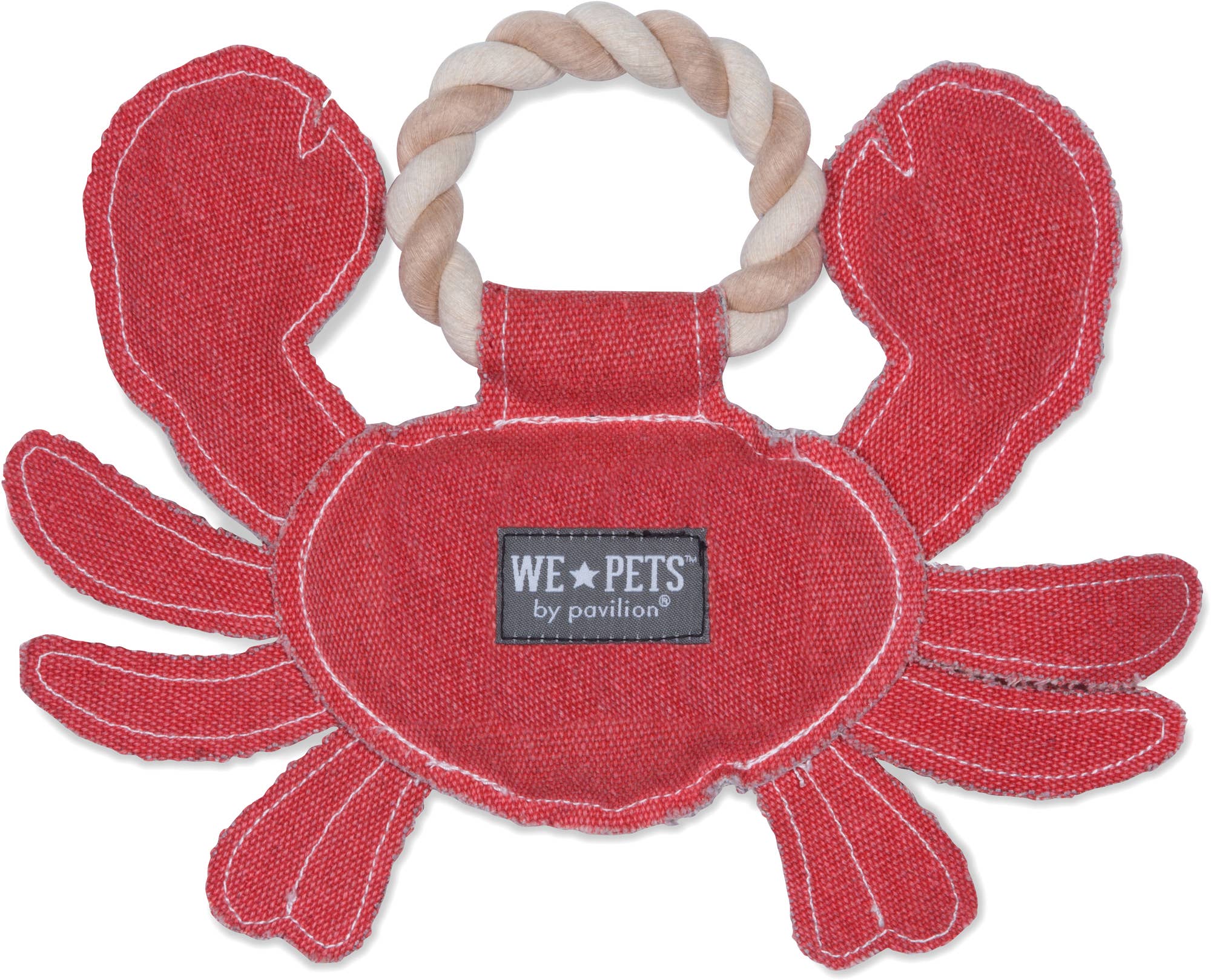 Beach Dog Canvas Dog Toy on Rope