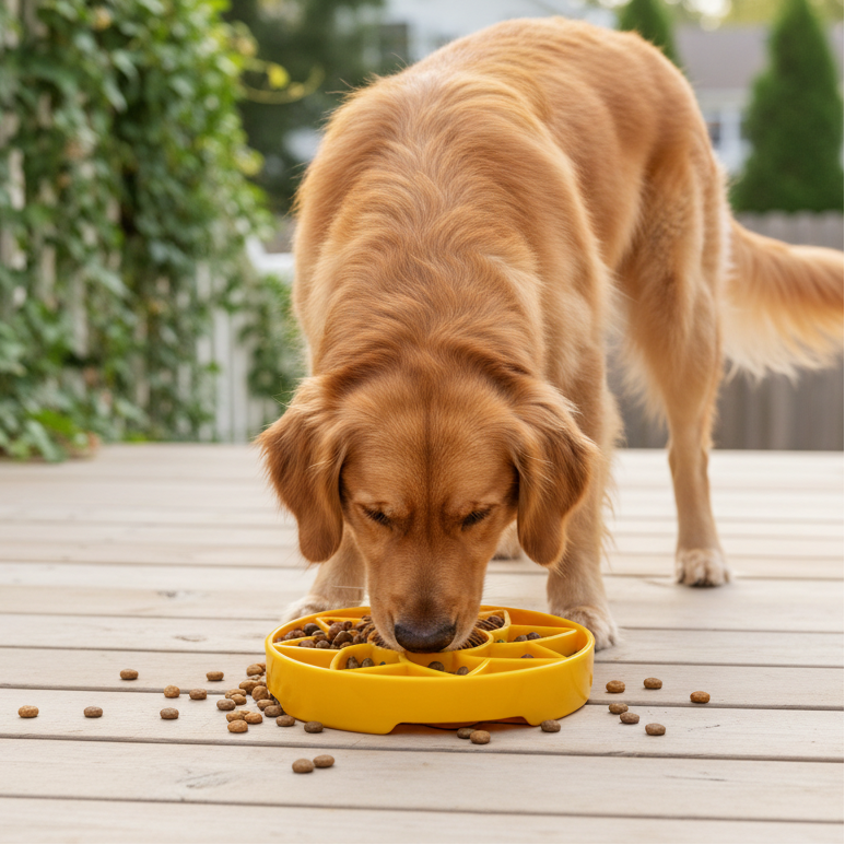 Sunflower Softie eTray Slow Feeder Dog Bowl