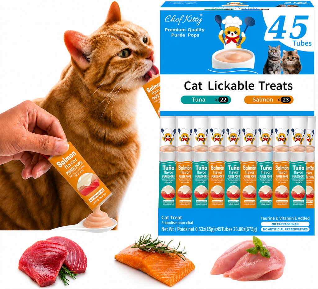 Chef Kitty Purée Pops - Grain-Free Cat Treats 20 Pack