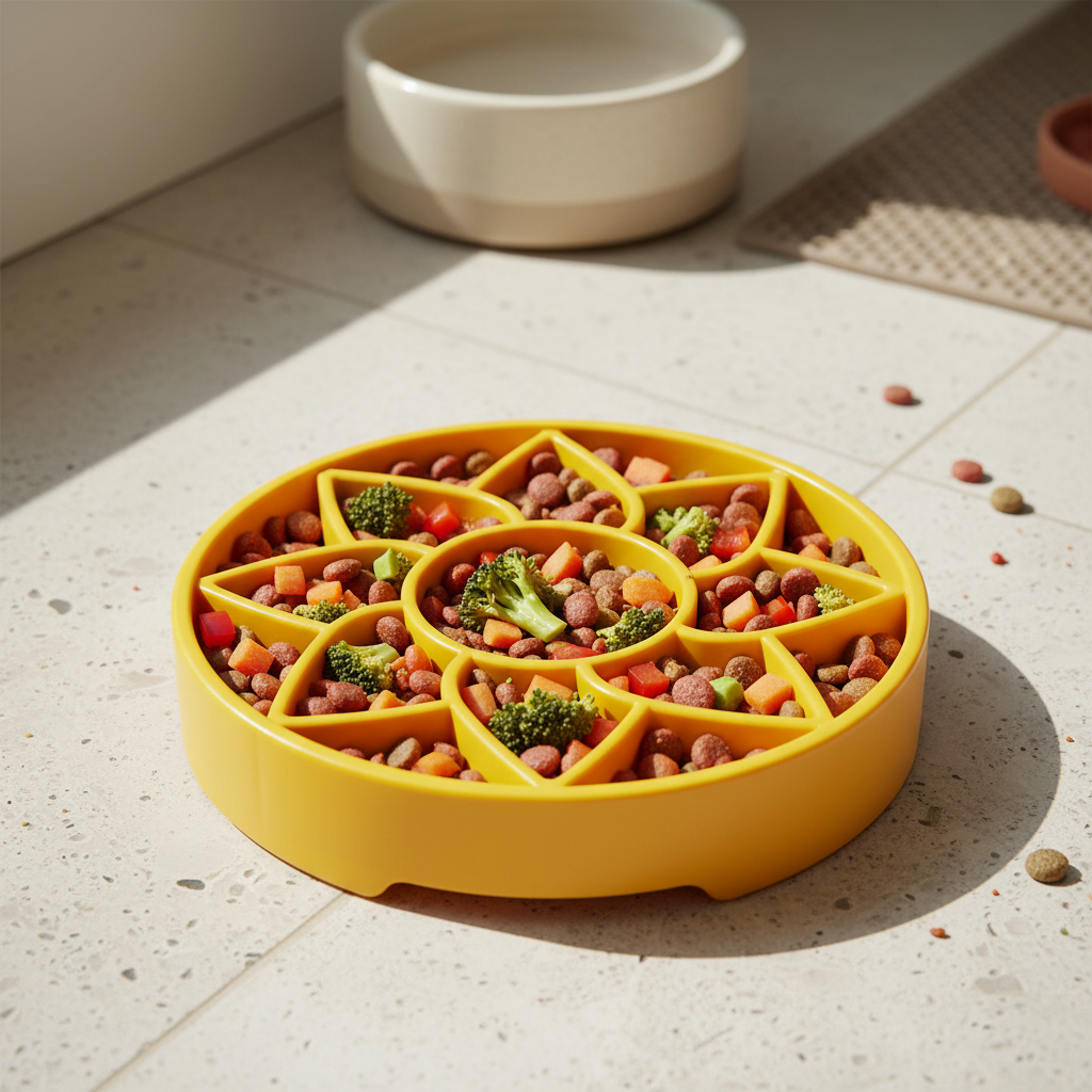 Sunflower Softie eTray Slow Feeder Dog Bowl