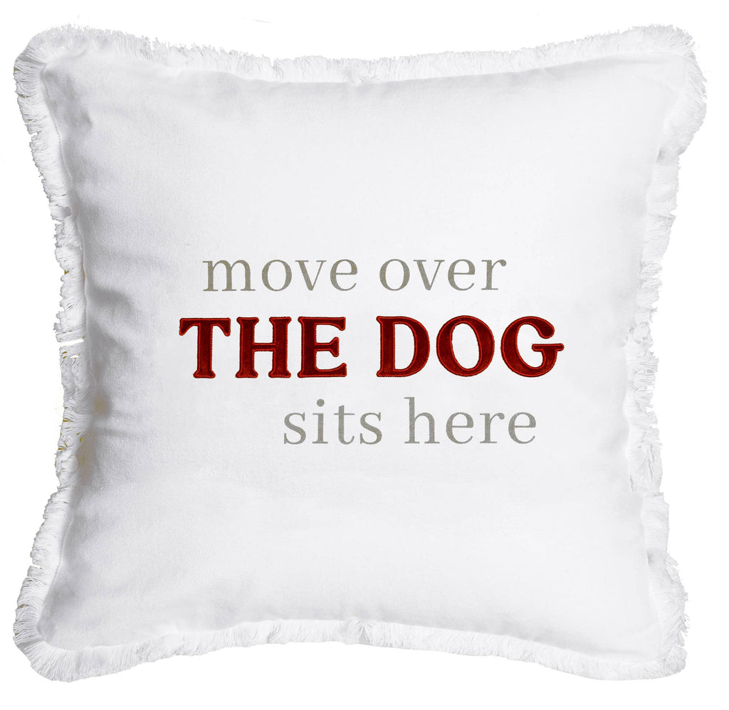 Dog Sits Throw Pillow Cover