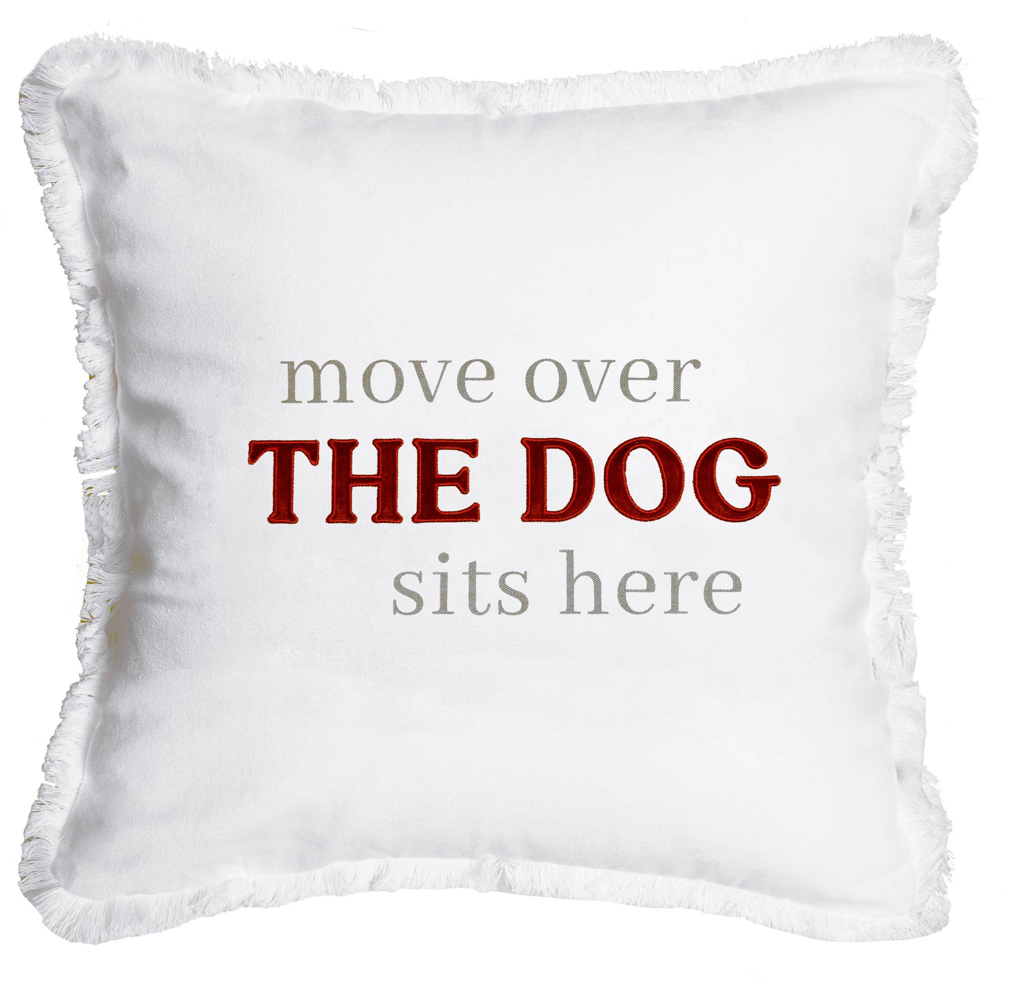 Dog Sits Throw Pillow Cover