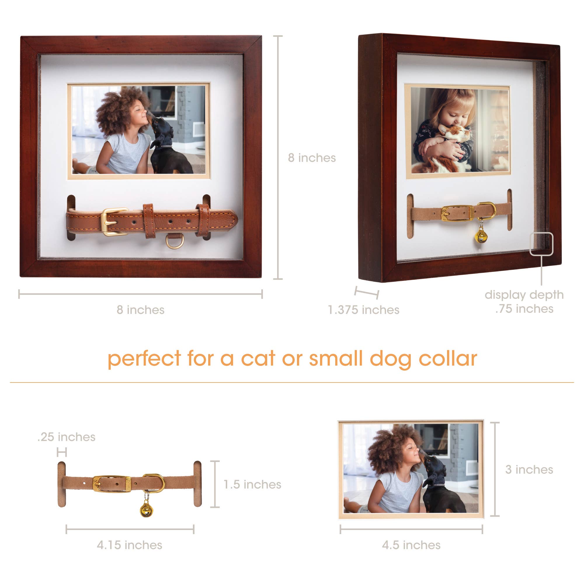 Pet Collar and Photo Frame (Espresso)