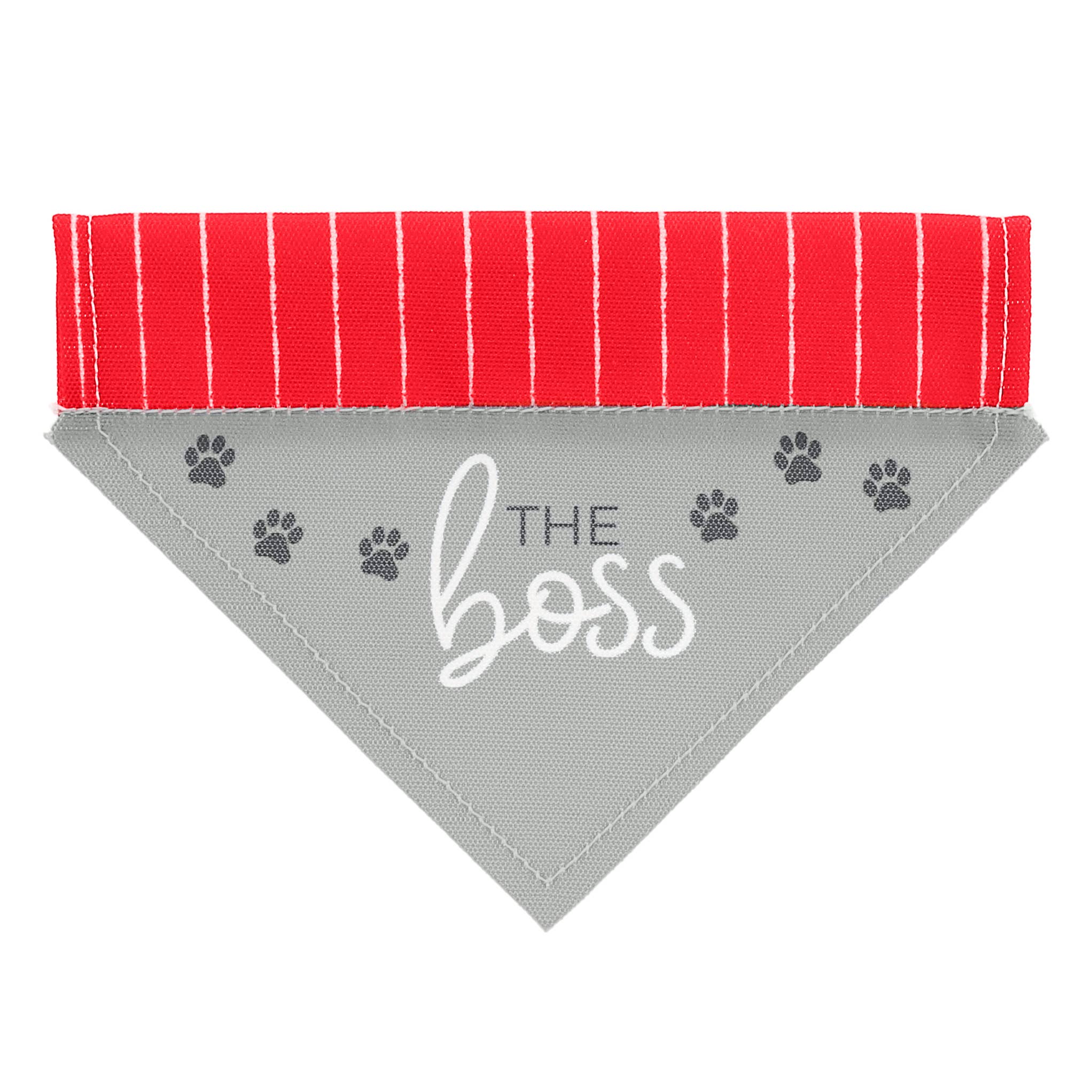 The Boss Canvas Slip on Pet Bandana