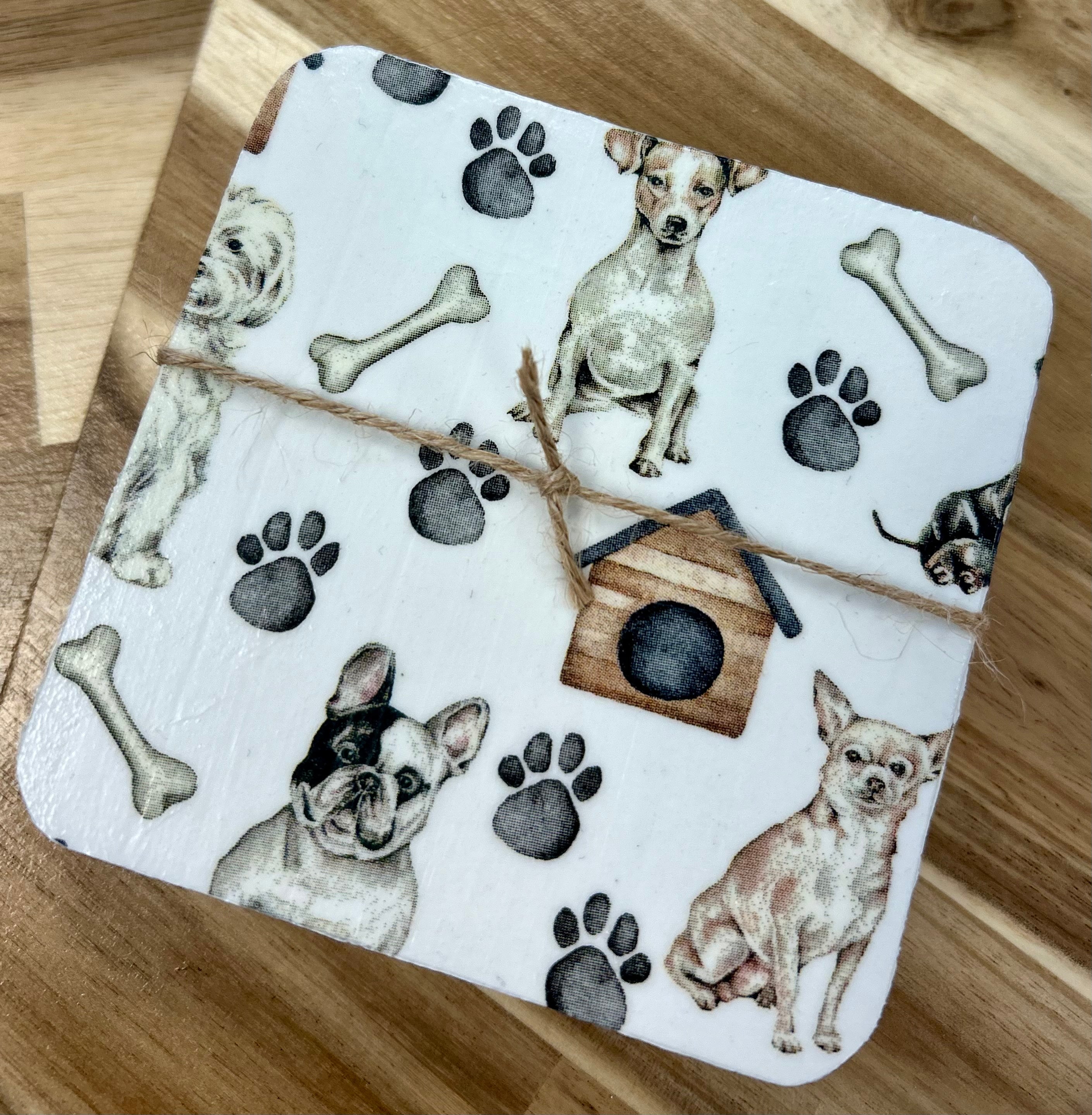 Dog Bone & Paw Coaster